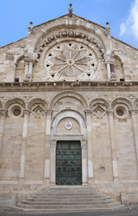 Fototapeta na wymiar Troia Cathedral in Troia town, Apulia, Italy