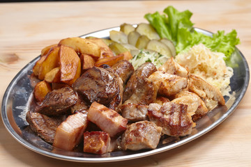 meat with cabbage and potatoes