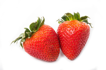 Close up strawberry with white background