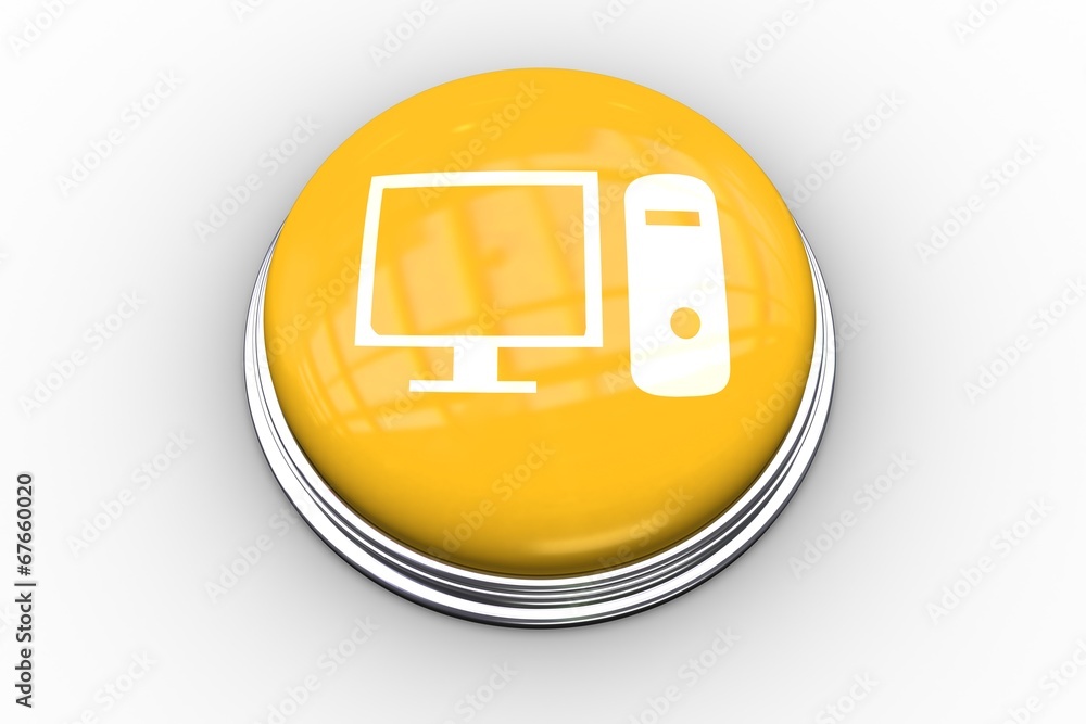 Poster Composite image of computer graphic on button