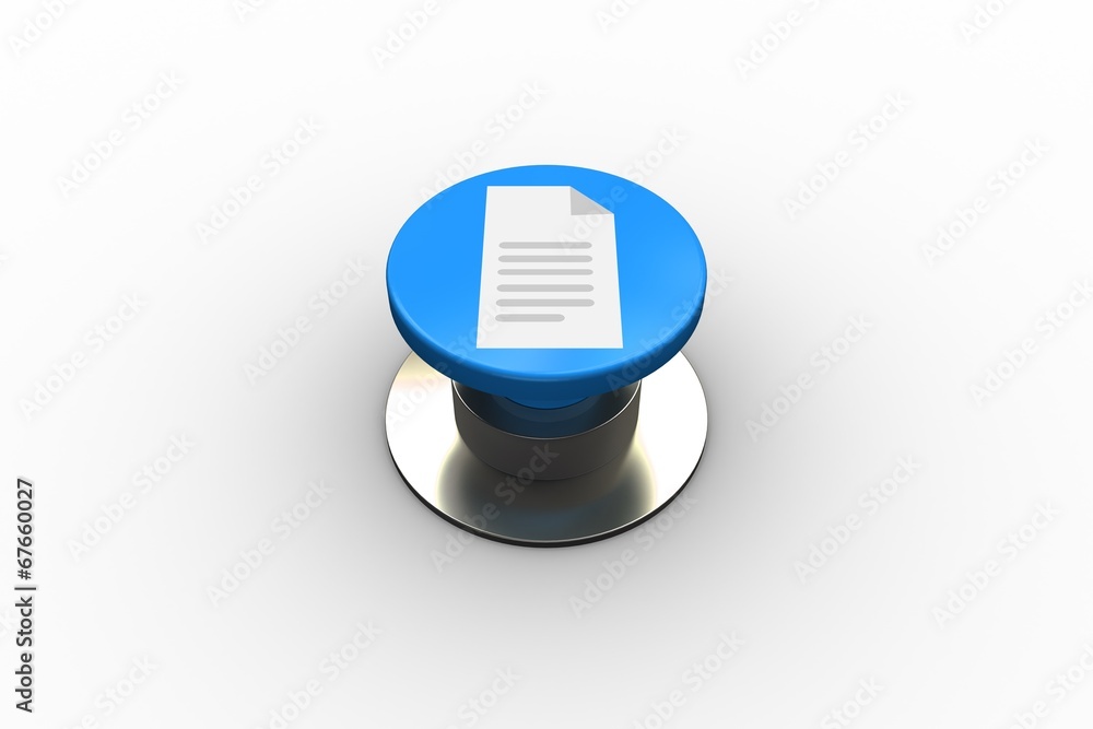 Poster Composite image of document graphic on button