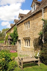 Plakat Cotswold cottages, Lower Slaughter © Arena Photo UK