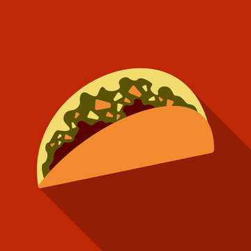 Mexican taco vector illustration