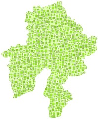 Obraz premium Decorative map of the region of Namur - Belgium -