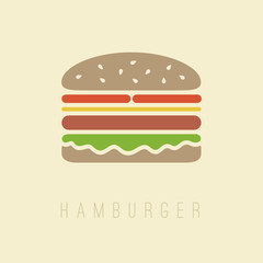Flat hamburger symbol