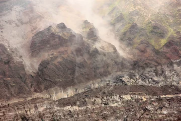Papier Peint photo Volcan Cratère fumant du Vésuve