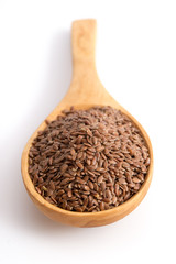Holzlöffel mit Leinsamen