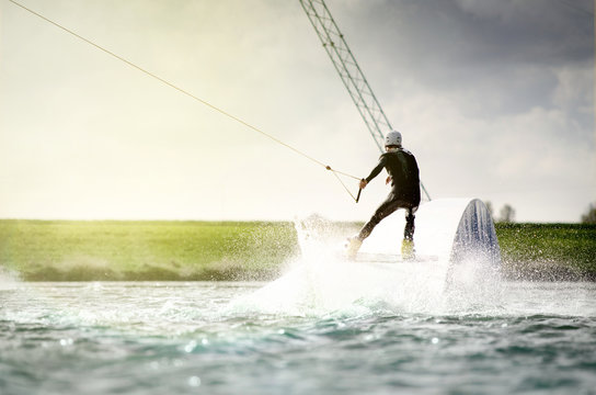 Wakeboarder on Opsticle