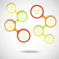 metaball colorful round diagram infographics