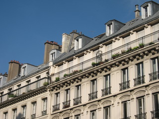 Fototapeta na wymiar Façades d'appartements Paris