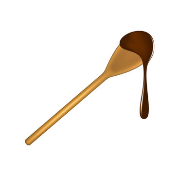 Wooden Spoon With Chocolate