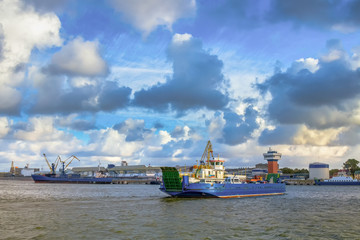 Ferry in Klaipeda port