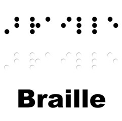 Braille translated into Braille (UK, US)