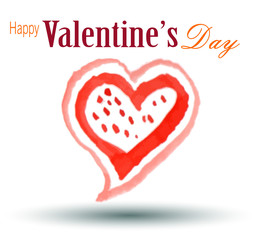 valentines day card with heart.