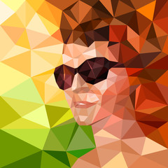 Abstract portrait of a woman in sunglasses