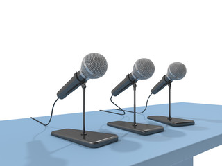 microphone on a white background