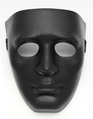 Black fancy mask on White background