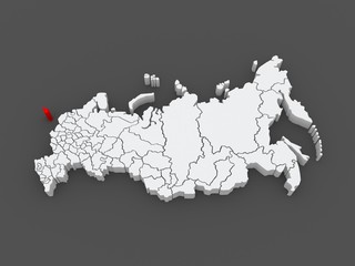 Map of the Russian Federation. Kaliningrad region.