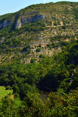 Fototapeta na wymiar Acantilados de las gargantas del Aveyron. Francia