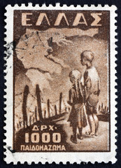 Postage stamp Greece 1949 Concentration Camp