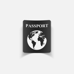 realistic design element: passport