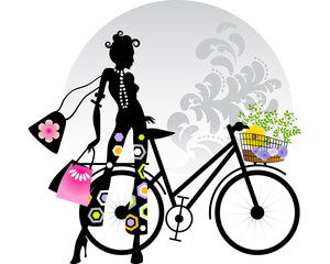 Flowers shopping bike