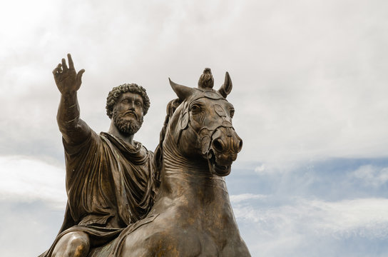 Fototapeta statue of Marcus Aurelius, Campidoglio, Rome, Italy