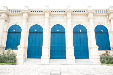 Old blue doors