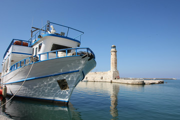 Fototapeta na wymiar Grèce / Crète - Port de Rethymno