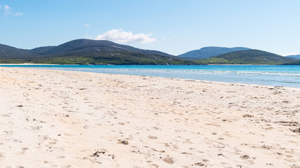 sunny white sand beach, Luskentyre, Isle of Harris, Scotland