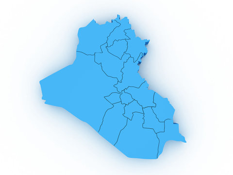 3d Iraq administrative map
