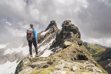 Bergsteiger in den Alpen