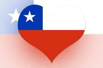 Chile Flag heart