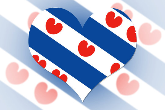Frisian (friesland) Flag heart