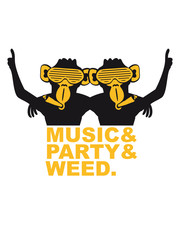 Party Apes Friends DJs Weed Joint Music