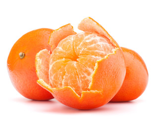 Peeled tangerine or mandarin fruit