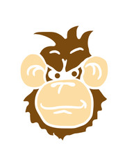 Cooler böser gefährlicher Affen Kerl Gesicht