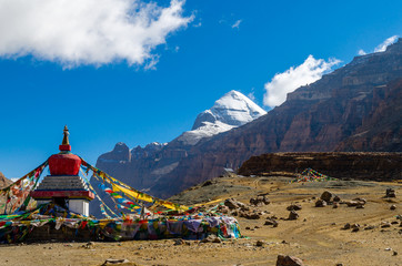 Tibet. Berg Kailash. Südwand.