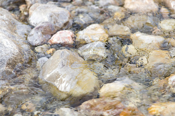 stones in the mountain river