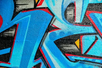Crédence de cuisine en verre imprimé Graffiti Mur de graffitis, fond coloré