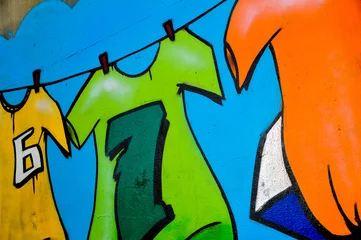 Photo sur Aluminium Graffiti Graffiti wall, colorful background