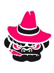 Böser Mafia Gangster Verbrecher Affe Gesicht