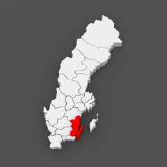 Map of Kalmar. Sweden. © Tatiana