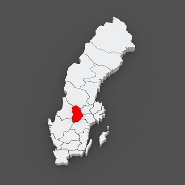 Map of Orebro. Sweden.