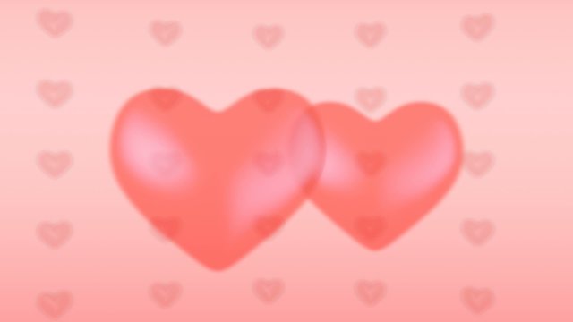 Loopable pink love background with hearts