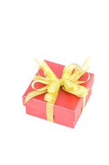 Gift box isolated white background