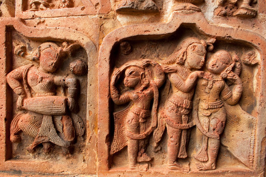 Figurines made of terracotta, Bishnupur , India