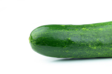 A fresh and tasty green vine ripened garden grown cucumber isola