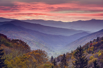 Fototapeta na wymiar Smoky Mountains National Park in Tennessee, USA