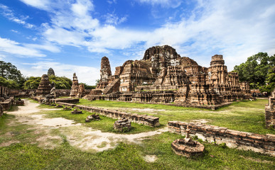 Wat Mahathat(Temple),Ayutthaya,Thailand.Unesco World Heritage